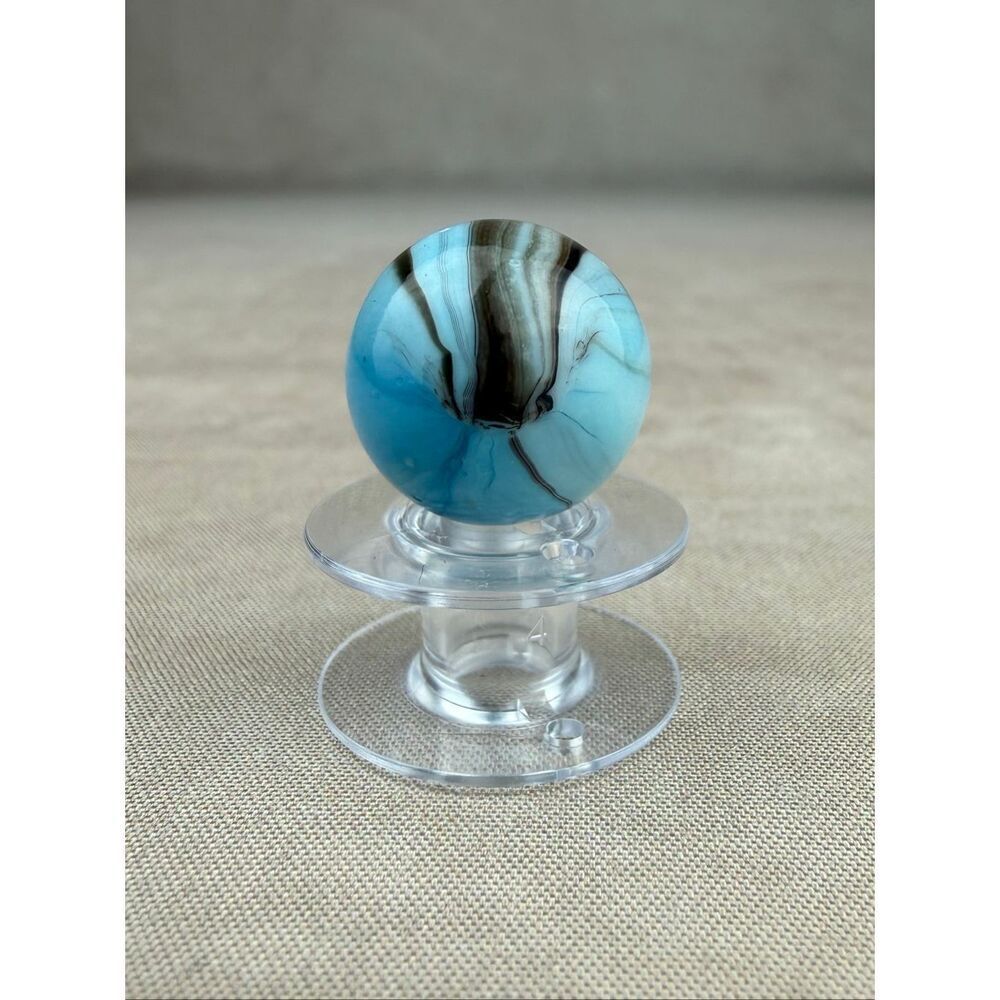 Vintage Faux Master Marble Imperial Blue Black Swirl